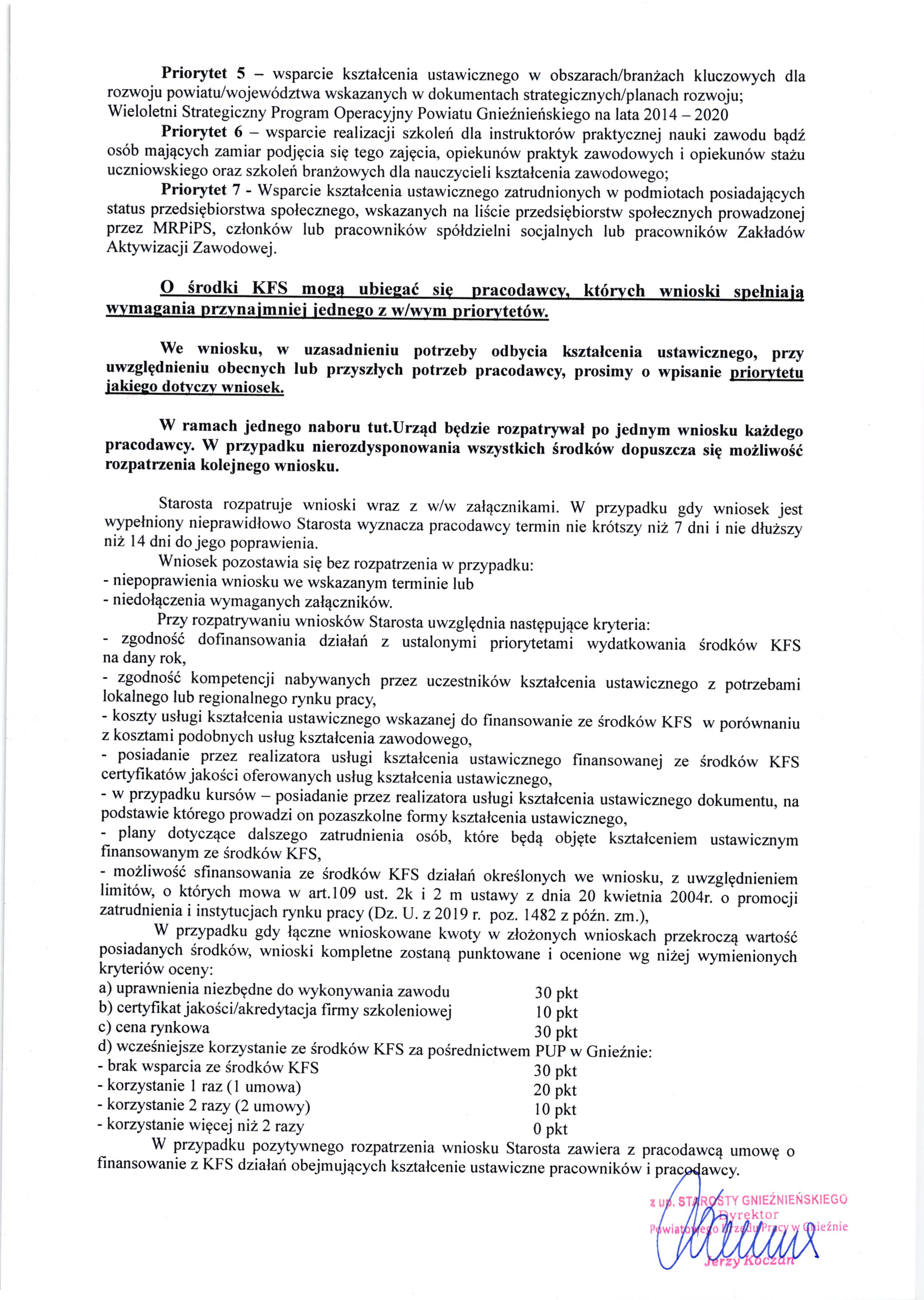 Nabór wniosków z KFS