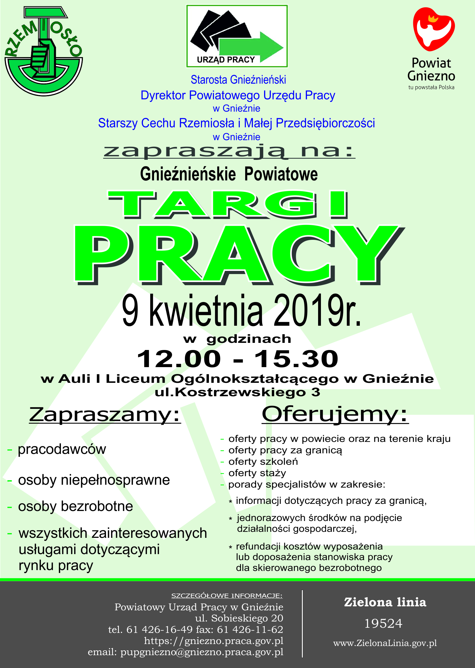 plakat dotyczący Targów Pracy