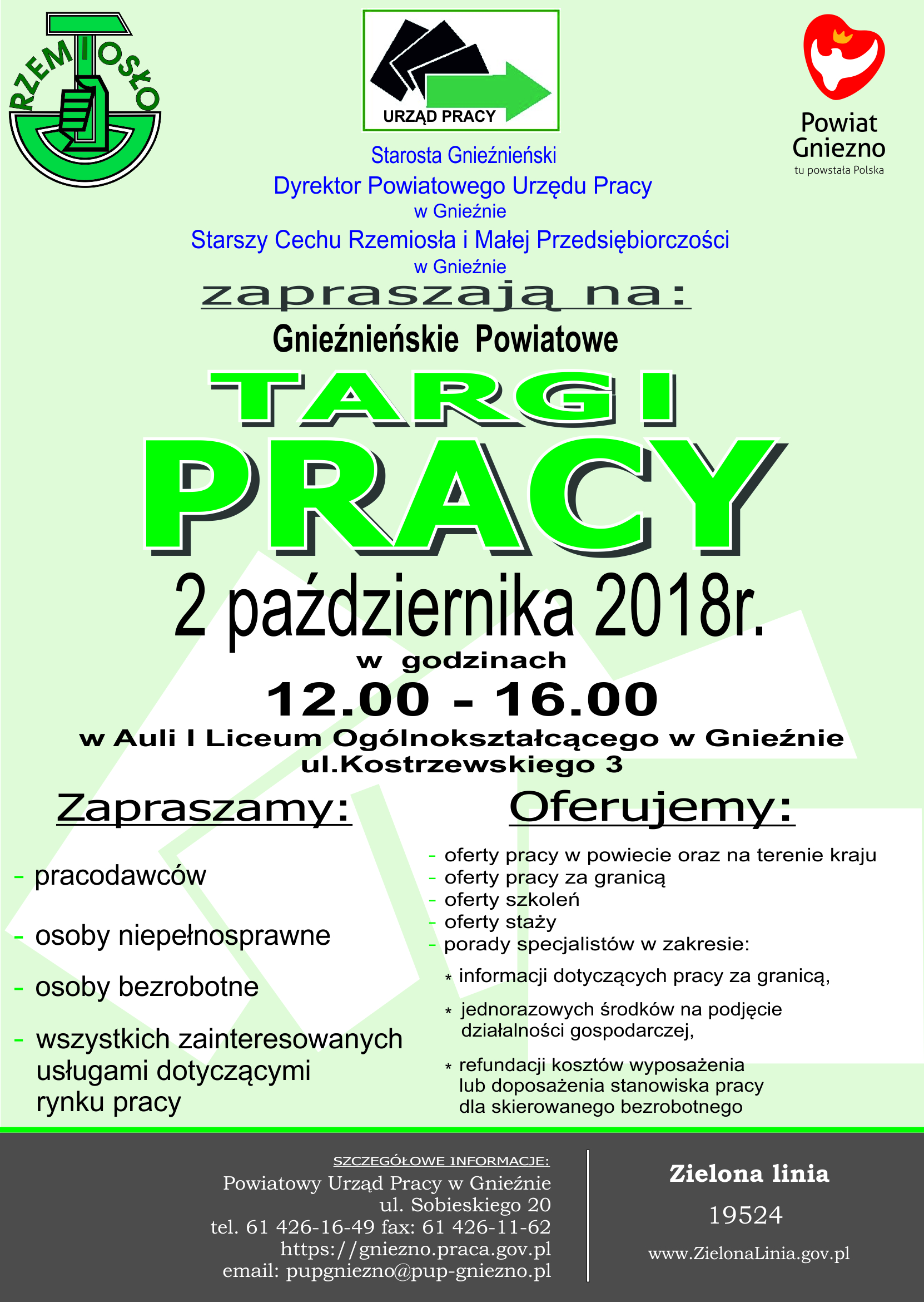 Targi Pracy w dniu 2 października 2018